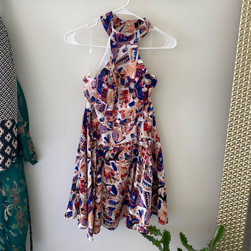 Colorful summertime cocktail dress